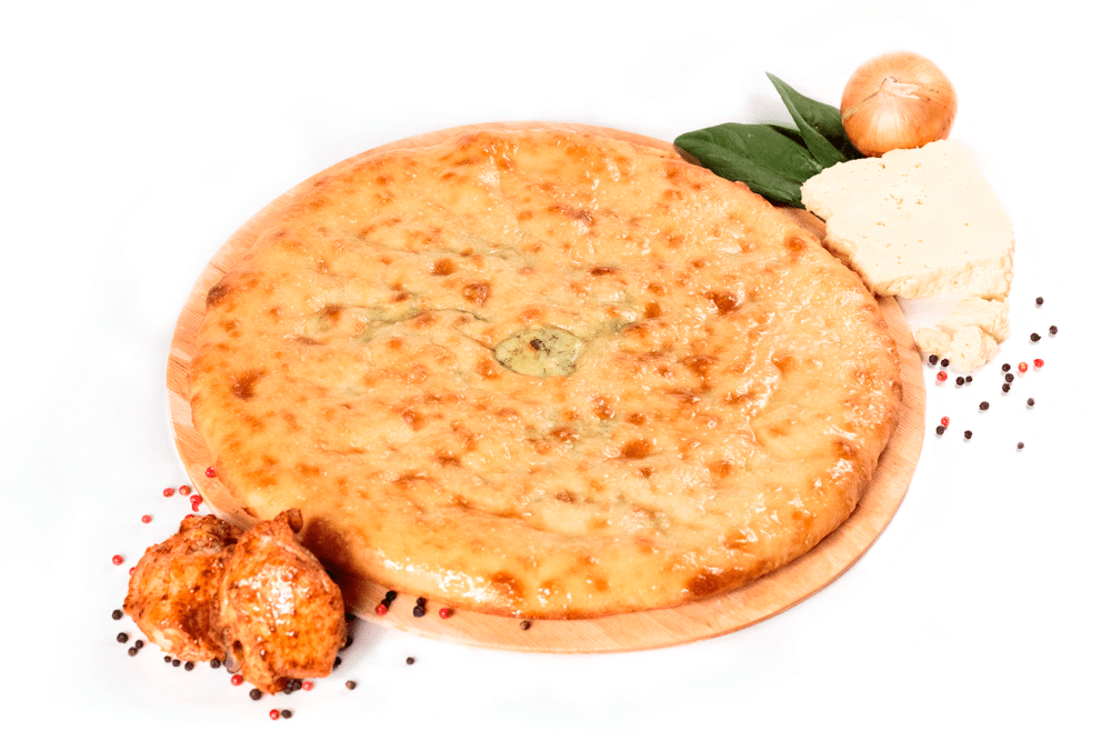 осетинский пирог с курицей, шпинатом и сыром